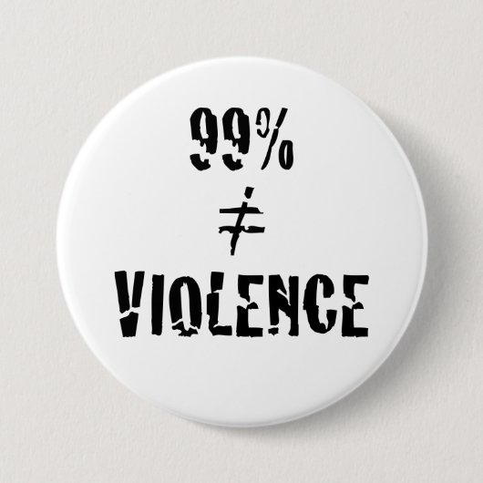 99 % is niet gelijk aan Button van geweld (Voorkant)