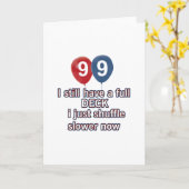 99 jaar grappige verjaardagsdesign kaart (Gele Bloem)