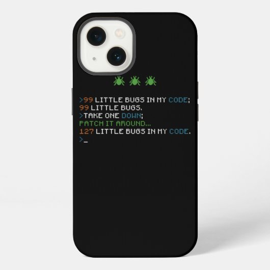 99 Kleine Bugs In Mijn Code Codeer Debugging Grapp iPhone Hoesje (Achterkant)