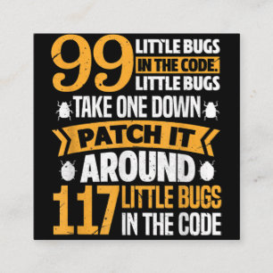 99 kleine buisjes in codepad Het 117 bugs-programm Vierkante Visitekaartje