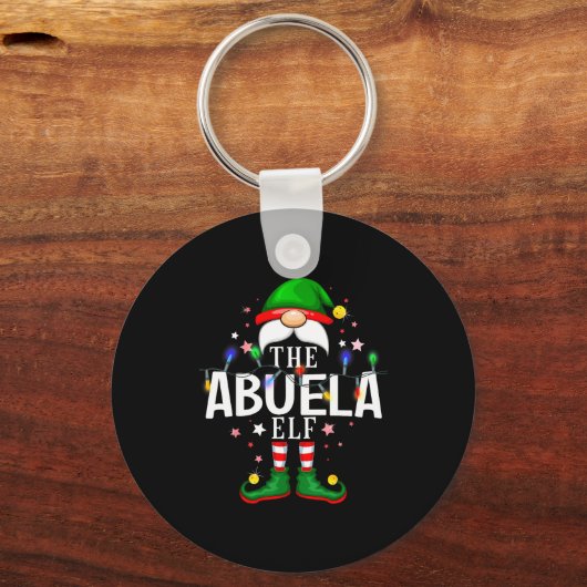 99 Matching Christmas Elf Family Pjs - Abuela Elf Sleutelhanger (Voorkant)