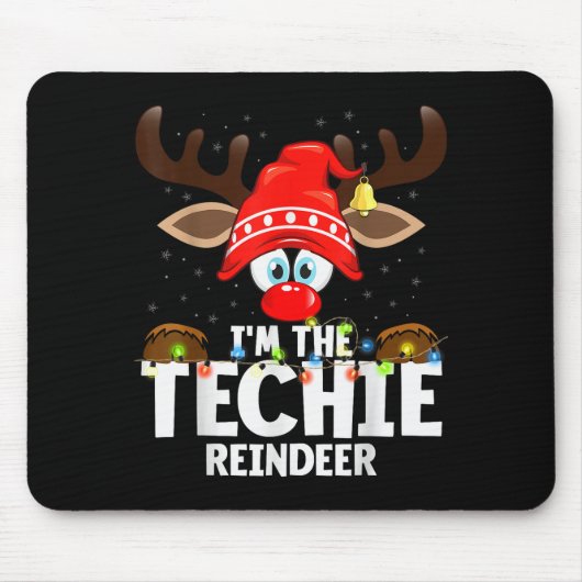 99 Matching Christmas Reindeer - I'm The Techie -  Muismat (Voorkant)