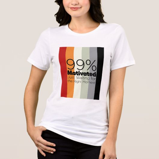 99% motivatie - langzaam laden Tri-Blend shirt (Voorkant)