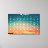 99 Noms D'Allah, Impression De Toile Étiquetée (Recto)