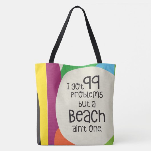 99 Problemen en een strand niet één schouder Tas (Achterkant)