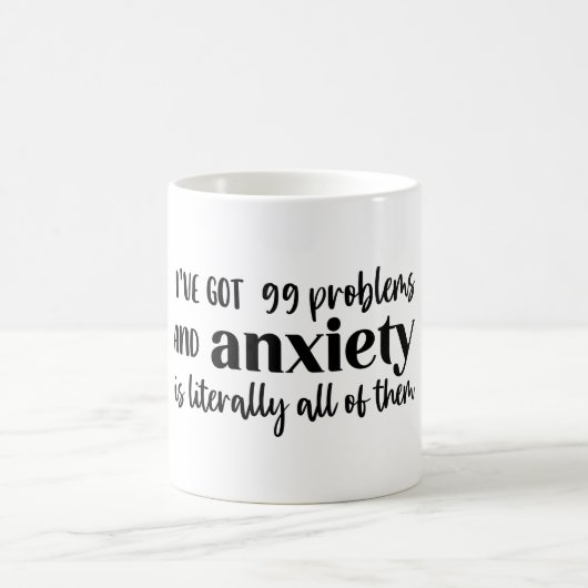 99 Problemen Grappig Geestelijk Gezondheidscadeau Koffiemok (Center)