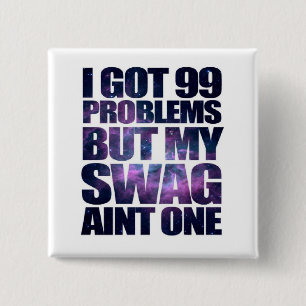 99 problemen vierkante button 5,1 cm