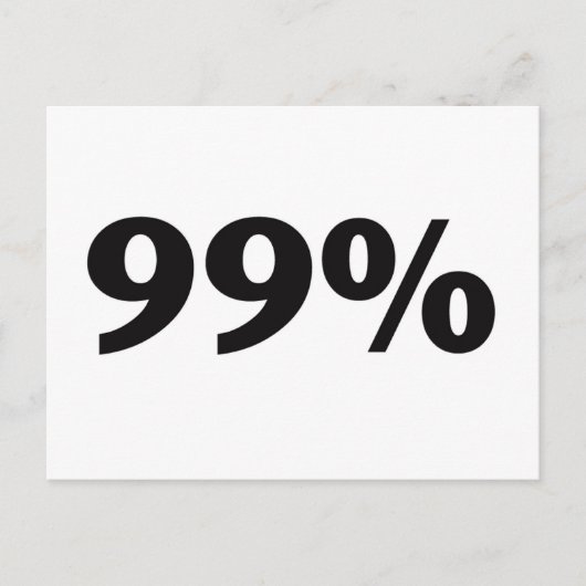 99 procent briefkaart (Voorkant)