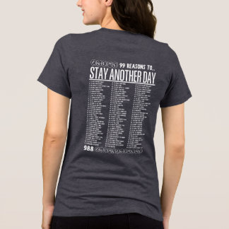 99 Reasons to Stay Another Day - Mental Health Tri-Blend Shirt