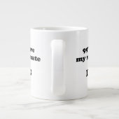 99% zeker dat mijn zielgenoot een hond is - Grappi Extra Grote Beker (Achterkant)