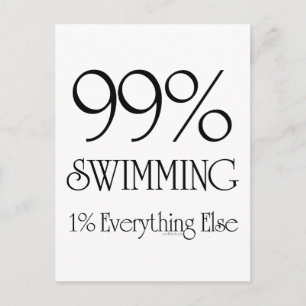 99% zwemmen briefkaart