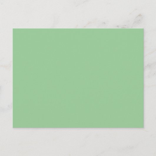 99CC99 Celadon Groene Solid Color Background Briefkaart (Voorkant)