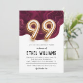 99e anniversaire de fête Invitation (Debout devant)