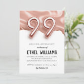 99e anniversaire de fête Invitation (Debout devant)