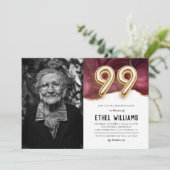 99e anniversaire de fête Invitation (Debout devant)