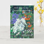 99e carte d'anniversaire pour Grand-Mère - Jardin (Fleur jaune)