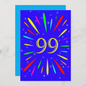 99e Uitnodiging op verjaardag (Voorkant / Achterkant)