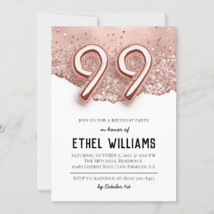 99e uitnodiging van de Birthday Party