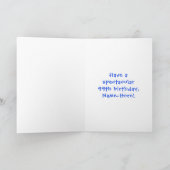 99e verjaardag: Fun Cake and Candles + Custom Name Kaart (Binnen)