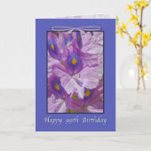 99e verjaardag, lavendellelies kaart (Gele Bloem)