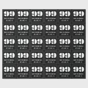 99ste verjaardag: Art Deco Geïnspireerd als "99" & Cadeaupapier