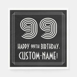 99ste verjaardag: Art Deco Geïnspireerde look "99" Servet
