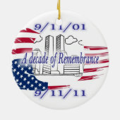 9-11 10e herdenking Jubileum Keramisch Ornament (Achterkant)
