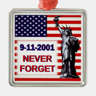 9-11-2001-nooit vergeet metalen ornament