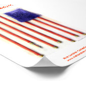 9/11 Afdruk van Amerikaanse vlaggenbrandweerwerker Poster (Hoek)