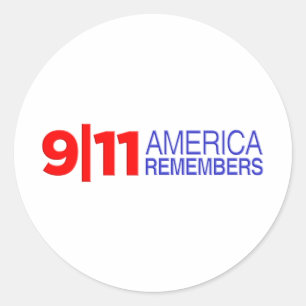 9/11 Amerika Herinneringen Ronde Sticker