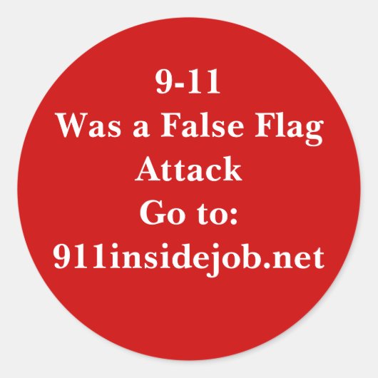9-11 Binnenbaan Ronde Sticker (Voorkant)