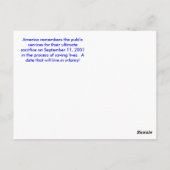 9-11 carte postale de pompiers (Dos)