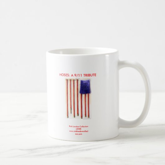 9/11 Drapeau américain Pompier café Mug (Droite)