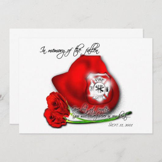 9/11 Herdenking Kaart (Voorkant / Achterkant)