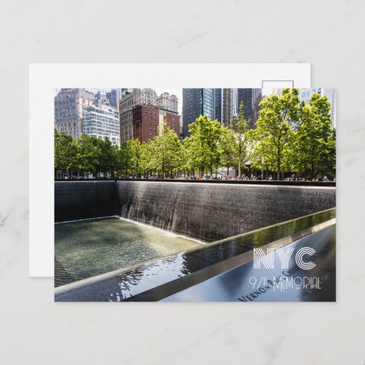 9/11-herdenkingsmonument briefkaart (Voorkant / Achterkant)