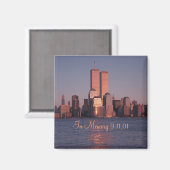 9/11 Magnet commémoratif (Recto/Verso)
