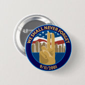 9/11 Memorial Symbol Button (Voorkant /achterkant)