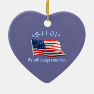9-11 Memorial zullen we ons altijd herinneren Keramisch Ornament
