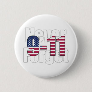 9-11 Nooit vergeten Ronde Button 5,7 Cm