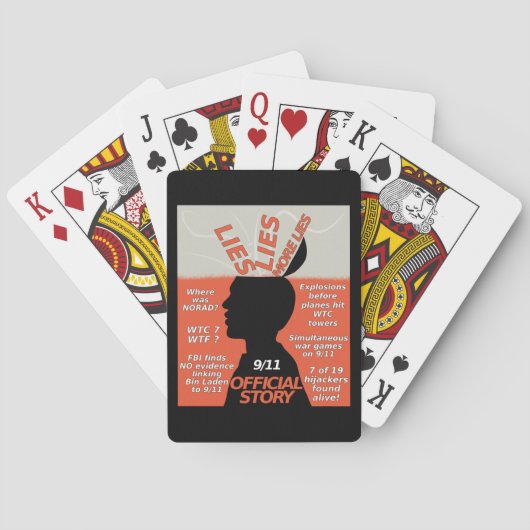 9-11 Officiële artikelen over waarheid Speelkaarten (Achterkant)