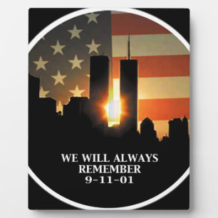 9-11 onthouden - We zullen nooit vergeten Fotoplaat