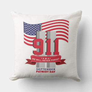 9.11 Patriot Day; Never Forget Kussen