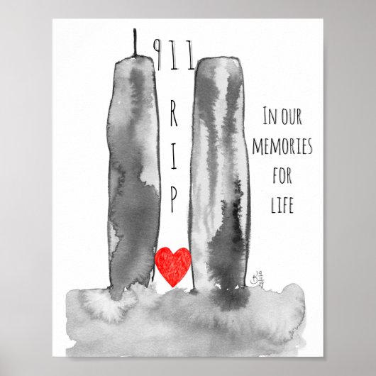 9-11 Poster commémoratif du World Trade Centre (Devant)