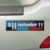 9/11 september 11 - 10e Jubileum - WTC Bumpersticker (Op auto)