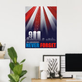 9-11 september 11 11e Jubileum Huge Poster (Thuiskantoor)