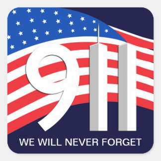 9/11 september 11 - Vergeet nooit Stickers