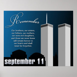 9/11 september 11 - WTC Herdenking Poster