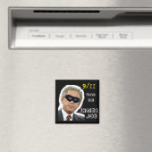 9/11 Square Button Magneet (Insitu (Vaatwasser))