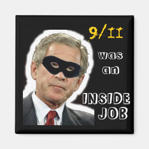 9/11 Square Button Magneet
