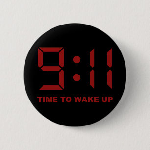 9:11 Tijd om wakker te worden Ronde Button 5,7 Cm